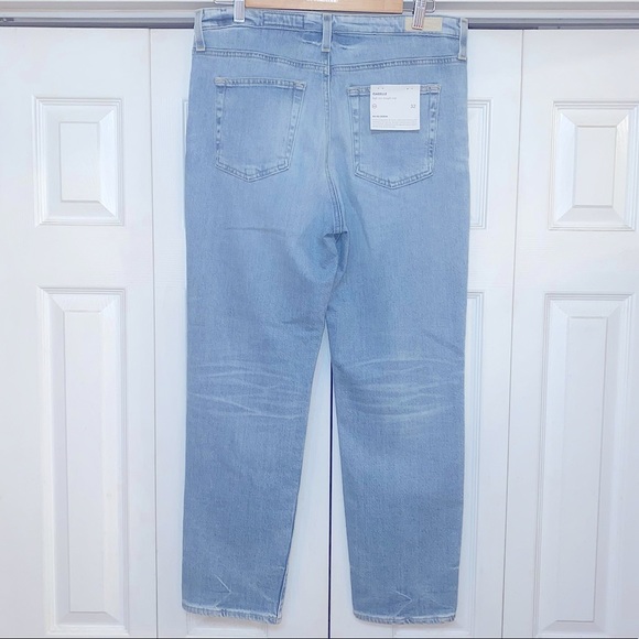 AG Isabelle High Waist Straight Leg Crop Lightwash Blue Jean Size 32 NWT - Picture 12 of 13